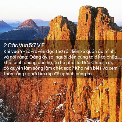 Picture 02 - 2 Các Vua 5:7 VIE - Khi vua Y-sơ-ra-ên đọc thơ rồi, liền - Bible Verse Picture