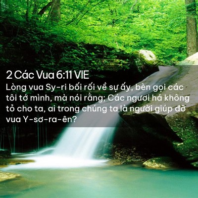 Picture 02 - 2 Các Vua 6:11 VIE - Lòng vua Sy-ri bối rối về sự ấy, bèn - Bible Verse Picture