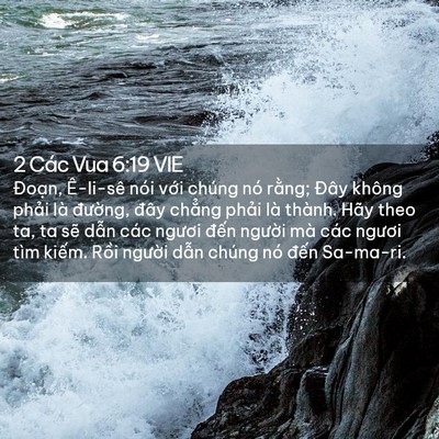 Picture 02 - 2 Các Vua 6:19 VIE - Đoạn, Ê-li-sê nói với chúng nó rằng; - Bible Verse Picture
