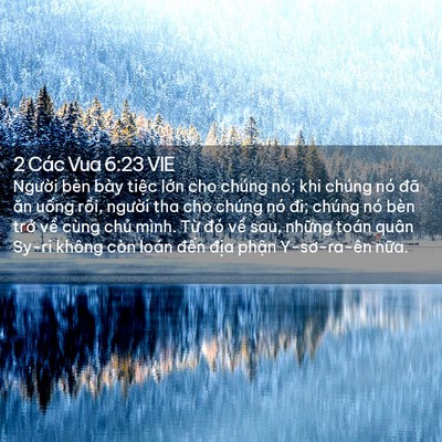 Picture 02 - 2 Các Vua 6:23 VIE - Người bèn bày tiệc lớn cho chúng nó; - Bible Verse Picture