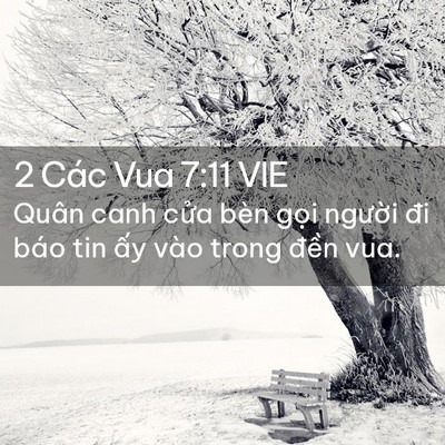 Picture 02 - 2 Các Vua 7:11 VIE - Quân canh cửa bèn gọi người đi báo tin - Bible Verse Picture