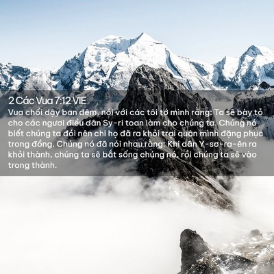 Picture 02 - 2 Các Vua 7:12 VIE - Vua chổi dậy ban đêm, nói với các tôi - Bible Verse Picture
