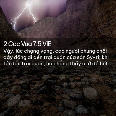 Picture 02 - 2 Các Vua 7:5 VIE - Vậy, lúc chạng vạng, các người phung - Bible Verse Picture