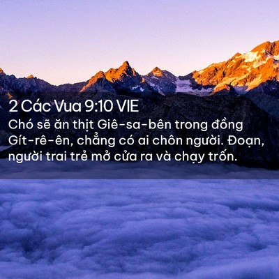 Picture 02 - 2 Các Vua 9:10 VIE - Chó sẽ ăn thịt Giê-sa-bên trong đồng - Bible Verse Picture