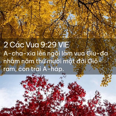 Picture 02 - 2 Các Vua 9:29 VIE - A-cha-xia lên ngôi làm vua Giu-đa nhằm năm - Bible Verse Picture