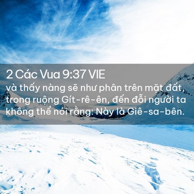 Picture 02 - 2 Các Vua 9:37 VIE - và thấy nàng sẽ như phân trên mặt - Bible Verse Picture