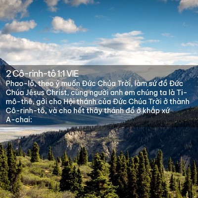 Picture 02 - 2 Cô-rinh-tô 1:1 VIE - Phao-lô, theo ý muốn Đức Chúa Trời, - Bible Verse Picture