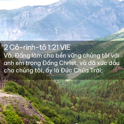 Picture 02 - 2 Cô-rinh-tô 1:21 VIE - Vả, Đấng làm cho bền vững chúng tôi - Bible Verse Picture