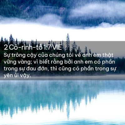 Picture 02 - 2 Cô-rinh-tô 1:7 VIE - Sự trông cậy của chúng tôi về anh em - Bible Verse Picture