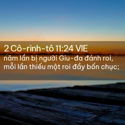 Picture 02 - 2 Cô-rinh-tô 11:24 VIE - năm lần bị người Giu-đa đánh roi, - Bible Verse Picture