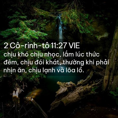 Picture 02 - 2 Cô-rinh-tô 11:27 VIE - chịu khó chịu nhọc, lắm lúc thức - Bible Verse Picture