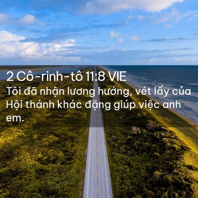 Picture 02 - 2 Cô-rinh-tô 11:8 VIE - Tôi đã nhận lương hướng, vét lấy - Bible Verse Picture