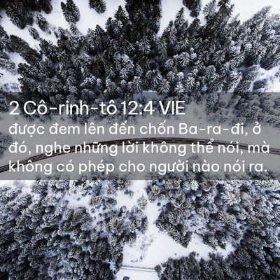 Picture 02 - 2 Cô-rinh-tô 12:4 VIE - được đem lên đến chốn Ba-ra-đi, ở - Bible Verse Picture