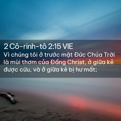 Picture 02 - 2 Cô-rinh-tô 2:15 VIE - Vì chúng tôi ở trước mặt Đức Chúa - Bible Verse Picture
