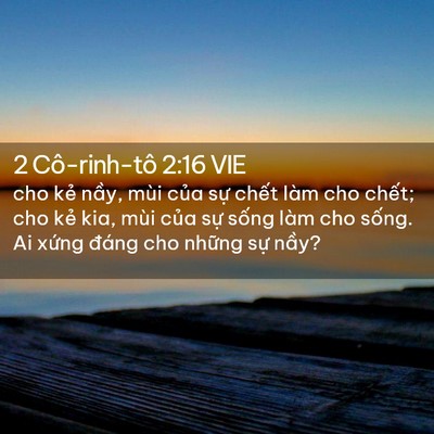 Picture 02 - 2 Cô-rinh-tô 2:16 VIE - cho kẻ nầy, mùi của sự chết làm cho - Bible Verse Picture