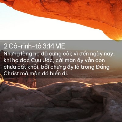 Picture 02 - 2 Cô-rinh-tô 3:14 VIE - Nhưng lòng họ đã cứng cỏi; vì đến - Bible Verse Picture