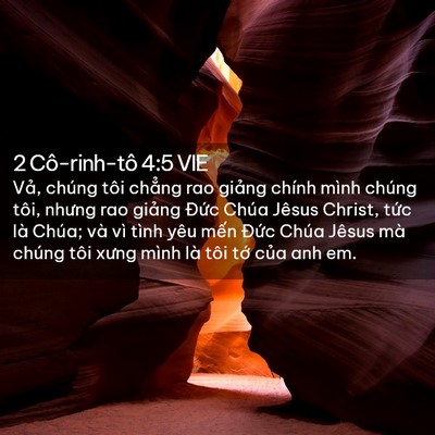 Picture 02 - 2 Cô-rinh-tô 4:5 VIE - Vả, chúng tôi chẳng rao giảng chính - Bible Verse Picture