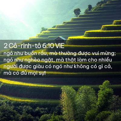 Picture 02 - 2 Cô-rinh-tô 6:10 VIE - ngó như buồn rầu, mà thường được - Bible Verse Picture