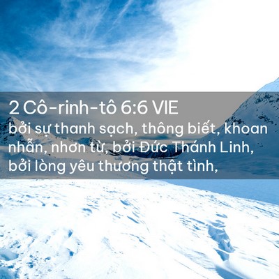 Picture 02 - 2 Cô-rinh-tô 6:6 VIE - bởi sự thanh sạch, thông biết, khoan - Bible Verse Picture