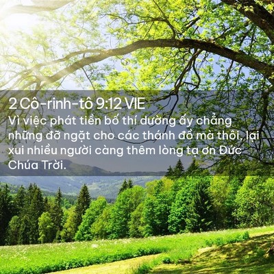 Picture 02 - 2 Cô-rinh-tô 9:12 VIE - Vì việc phát tiền bố thí dường ấy - Bible Verse Picture