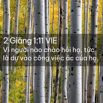 Picture 02 - 2 Giăng 1:11 VIE - Vì người nào chào hỏi họ, tức là - Bible Verse Picture