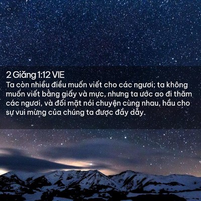 Picture 02 - 2 Giăng 1:12 VIE - Ta còn nhiều điều muốn viết cho các - Bible Verse Picture