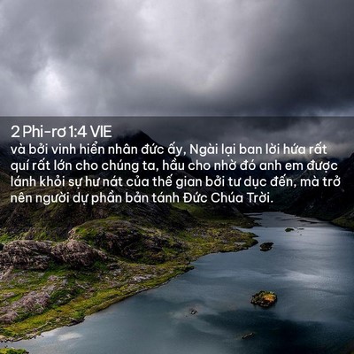 Picture 02 - 2 Phi-rơ 1:4 VIE - và bởi vinh hiển nhân đức ấy, Ngài - Bible Verse Picture