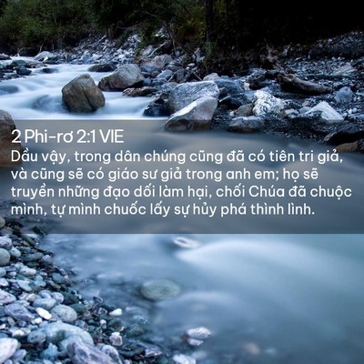 Picture 02 - 2 Phi-rơ 2:1 VIE - Dầu vậy, trong dân chúng cũng đã có - Bible Verse Picture