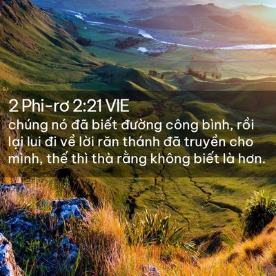 Picture 02 - 2 Phi-rơ 2:21 VIE - chúng nó đã biết đường công bình, - Bible Verse Picture