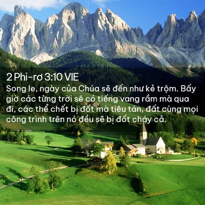 Picture 02 - 2 Phi-rơ 3:10 VIE - Song le, ngày của Chúa sẽ đến như kẻ - Bible Verse Picture
