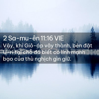 Picture 02 - 2 Sa-mu-ên 11:16 VIE - Vậy, khi Giô-áp vây thành, bèn đặt U-ri - Bible Verse Picture