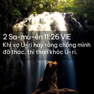 Picture 02 - 2 Sa-mu-ên 11:26 VIE - Khi vợ U-ri hay rằng chồng mình đã - Bible Verse Picture