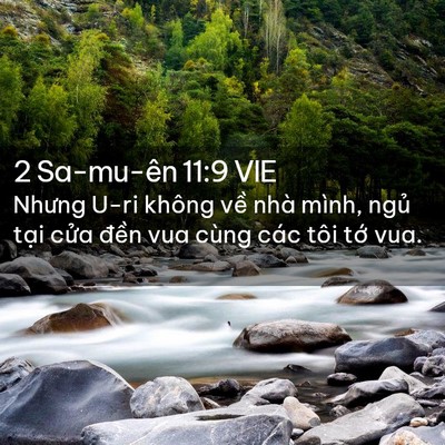 Picture 02 - 2 Sa-mu-ên 11:9 VIE - Nhưng U-ri không về nhà mình, ngủ tại - Bible Verse Picture