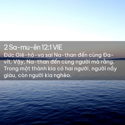 Picture 02 - 2 Sa-mu-ên 12:1 VIE - Đức Giê-hô-va sai Na-than đến cùng - Bible Verse Picture