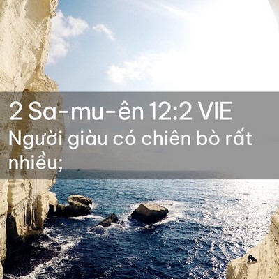 Picture 02 - 2 Sa-mu-ên 12:2 VIE - Người giàu có chiên bò rất - Bible Verse Picture