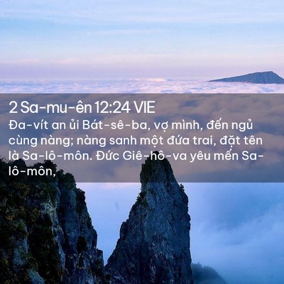 Picture 02 - 2 Sa-mu-ên 12:24 VIE - Đa-vít an ủi Bát-sê-ba, vợ mình, đến - Bible Verse Picture