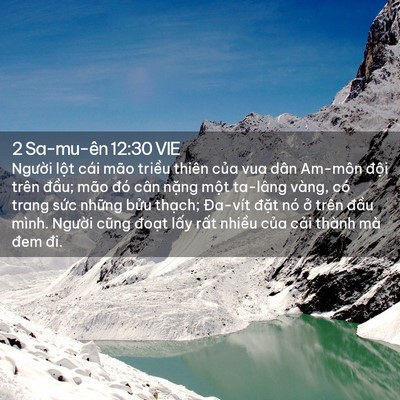 Picture 02 - 2 Sa-mu-ên 12:30 VIE - Người lột cái mão triều thiên của vua - Bible Verse Picture