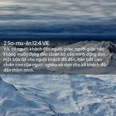 Picture 02 - 2 Sa-mu-ên 12:4 VIE - Vả, có người khách đến người giàu; - Bible Verse Picture