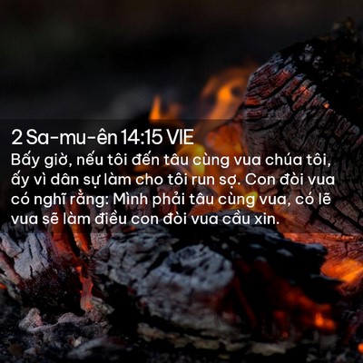 Picture 02 - 2 Sa-mu-ên 14:15 VIE - Bấy giờ, nếu tôi đến tâu cùng vua - Bible Verse Picture