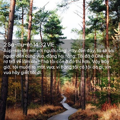 Picture 02 - 2 Sa-mu-ên 14:32 VIE - Aùp-sa-lôn nói với người rằng: Hãy - Bible Verse Picture
