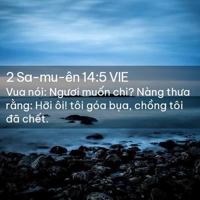Picture 02 - 2 Sa-mu-ên 14:5 VIE - Vua nói: Ngươi muốn chi? Nàng thưa rằng: - Bible Verse Picture