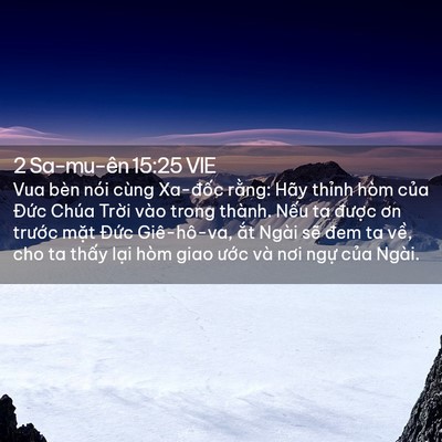 Picture 02 - 2 Sa-mu-ên 15:25 VIE - Vua bèn nói cùng Xa-đốc rằng: Hãy - Bible Verse Picture