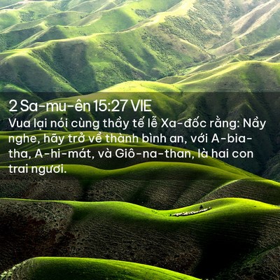 Picture 02 - 2 Sa-mu-ên 15:27 VIE - Vua lại nói cùng thầy tế lễ Xa-đốc - Bible Verse Picture