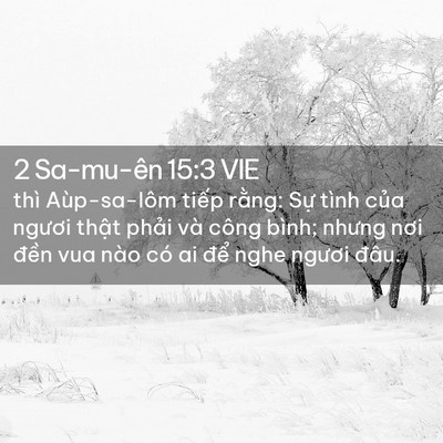 Picture 02 - 2 Sa-mu-ên 15:3 VIE - thì Aùp-sa-lôm tiếp rằng: Sự tình của - Bible Verse Picture