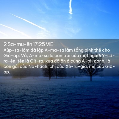 Picture 02 - 2 Sa-mu-ên 17:25 VIE - Aùp-sa-lôm đã lập A-ma-sa làm tổng binh - Bible Verse Picture