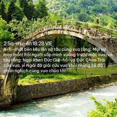 Picture 02 - 2 Sa-mu-ên 18:28 VIE - A-hi-mát bèn kêu lên và tâu cùng vua - Bible Verse Picture