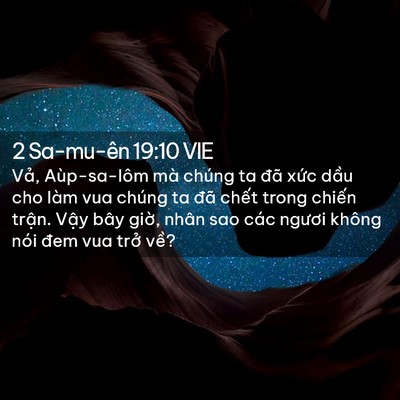 Picture 02 - 2 Sa-mu-ên 19:10 VIE - Vả, Aùp-sa-lôm mà chúng ta đã xức dầu - Bible Verse Picture