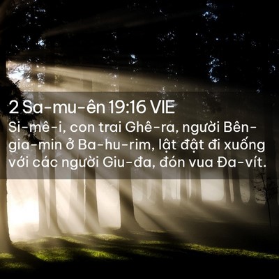 Picture 02 - 2 Sa-mu-ên 19:16 VIE - Si-mê-i, con trai Ghê-ra, người Bên-gia-min - Bible Verse Picture