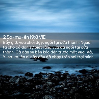 Picture 02 - 2 Sa-mu-ên 19:8 VIE - Bấy giờ, vua chổi dậy, ngồi tại cửa - Bible Verse Picture