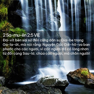 Picture 02 - 2 Sa-mu-ên 2:5 VIE - Đa-vít bèn sai sứ đến cùng dân sự - Bible Verse Picture